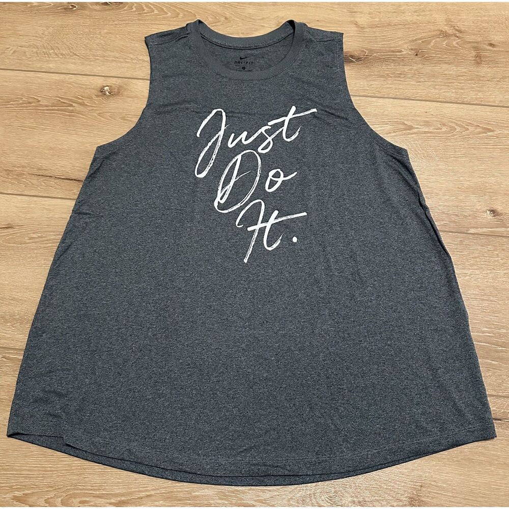 Women's Nike Just Do It Gray Tank Top Size 1X EUC!